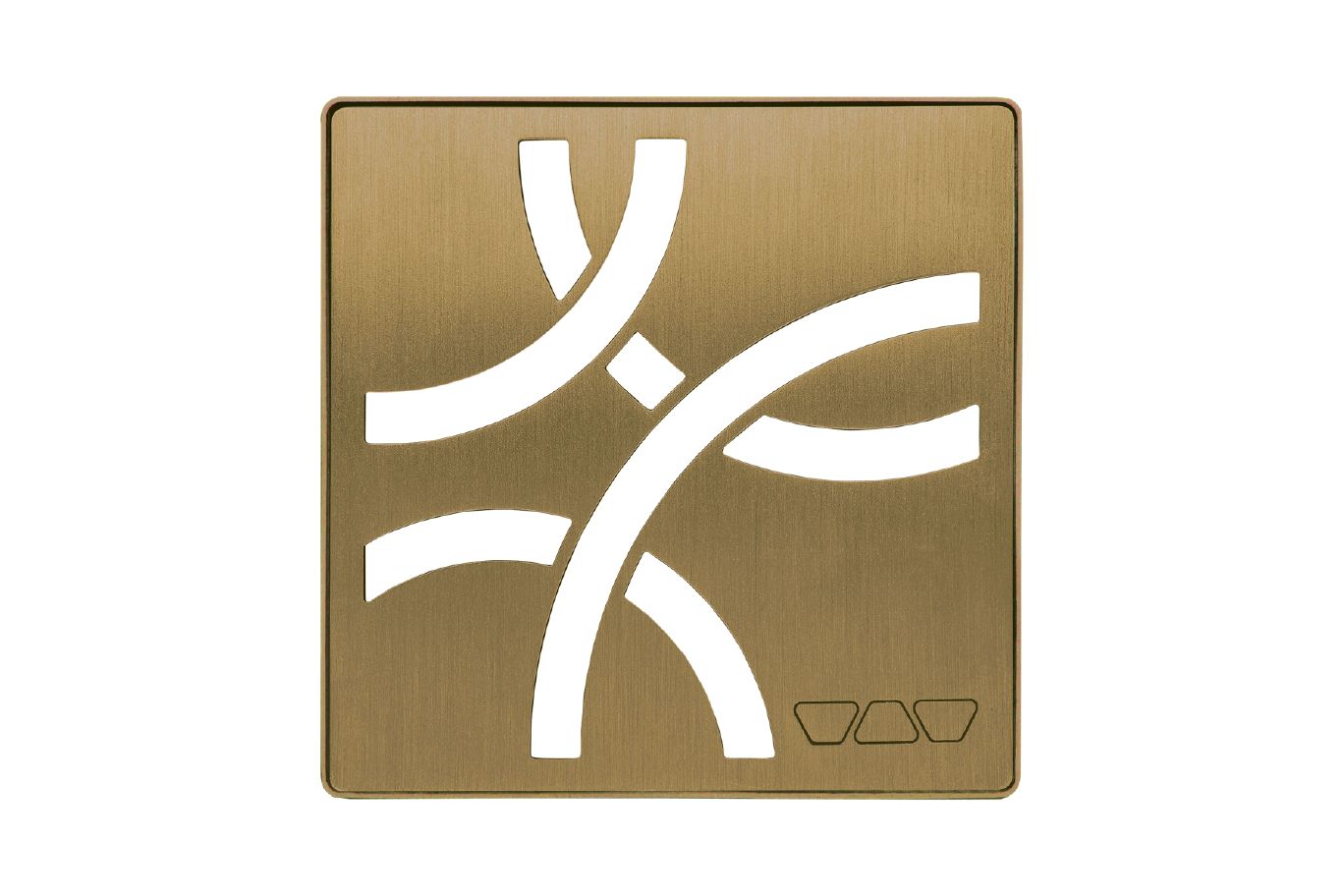 Schluter Kerdi Drain Grate Kit 4 Inch Brushed Vintage Gold Curve (KDIF4GRKEBVGD6) Everyday Low Price
