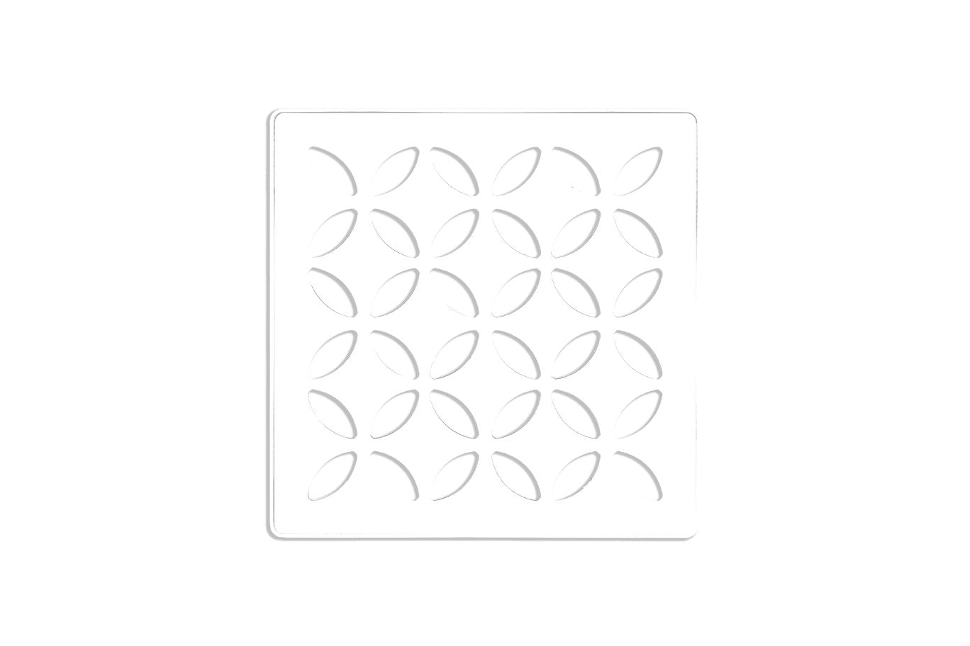 Schluter Kerdi Drain Grate Kit 4 Inch Matte White Floral (KDIF4GRKMBWD5) Everyday Low Price