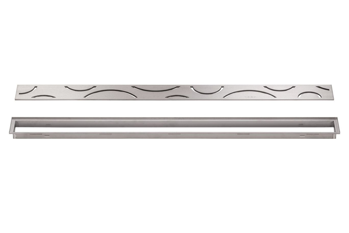 Schluter Kerdi Line Curve Grate Brushed Stainless Steel 29/32 Inch Frame