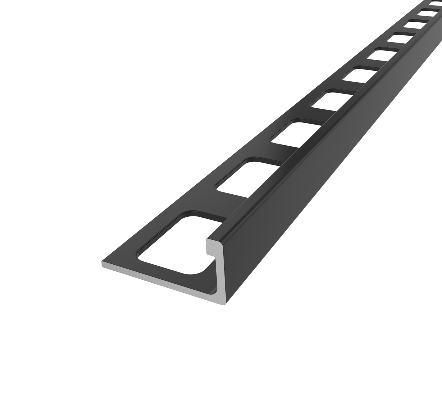 Trim - J Black Anodized (8 Foot Length)