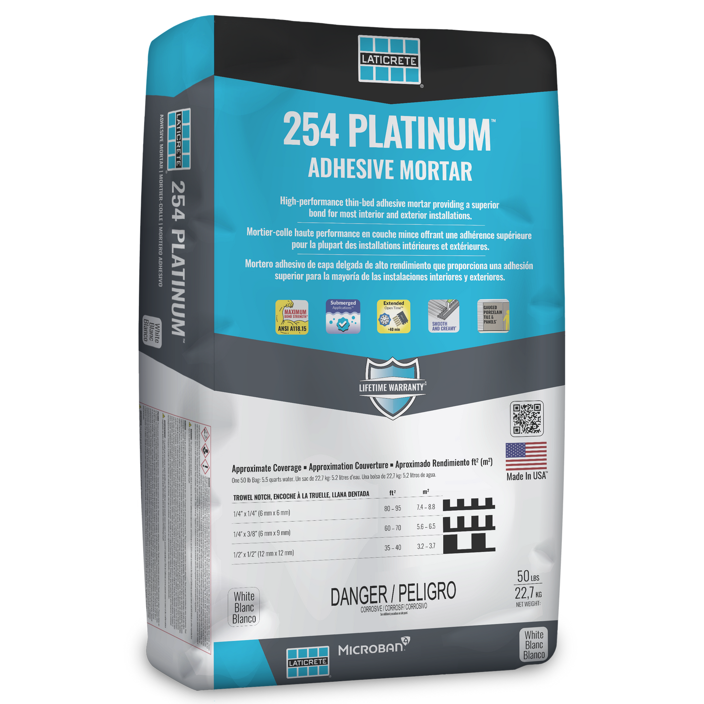 Laticrete Mortar 254 Platinum White 50lb
