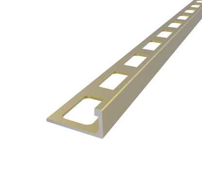 Trim - J Satin Brass Anodized (8 Foot Length)